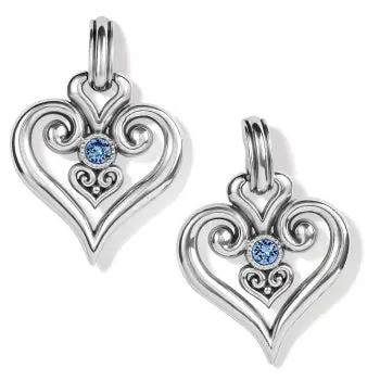 Alcazar Heart Glint Post Drop Earrings 1
