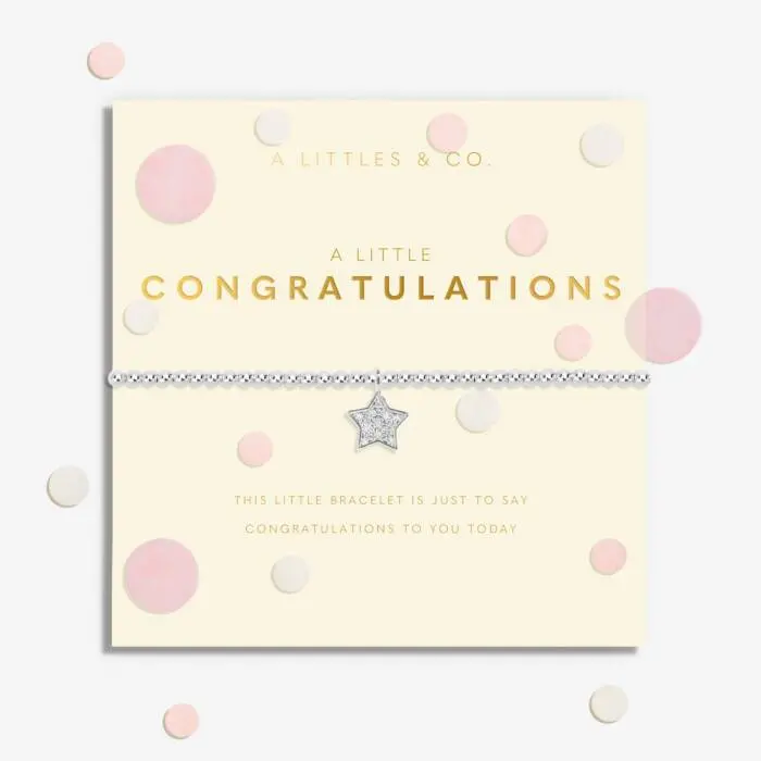 Confetti A Little 'Congratulations' Bracelet In Silver Plating 1