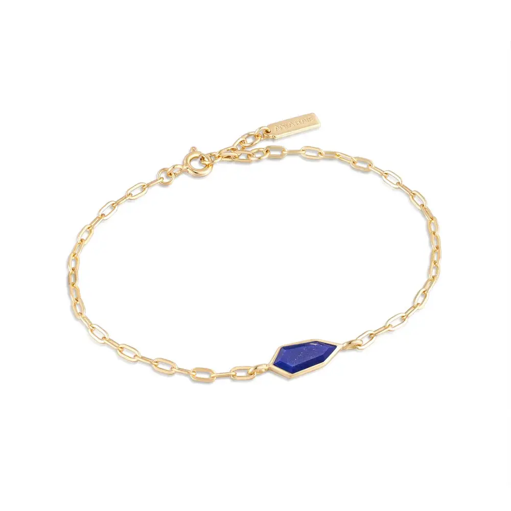 Lapis Emblem Chain Bracelet 1