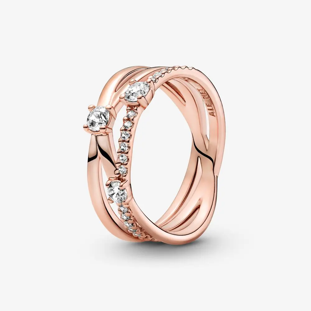 Sparkling Triple Band Ring 1