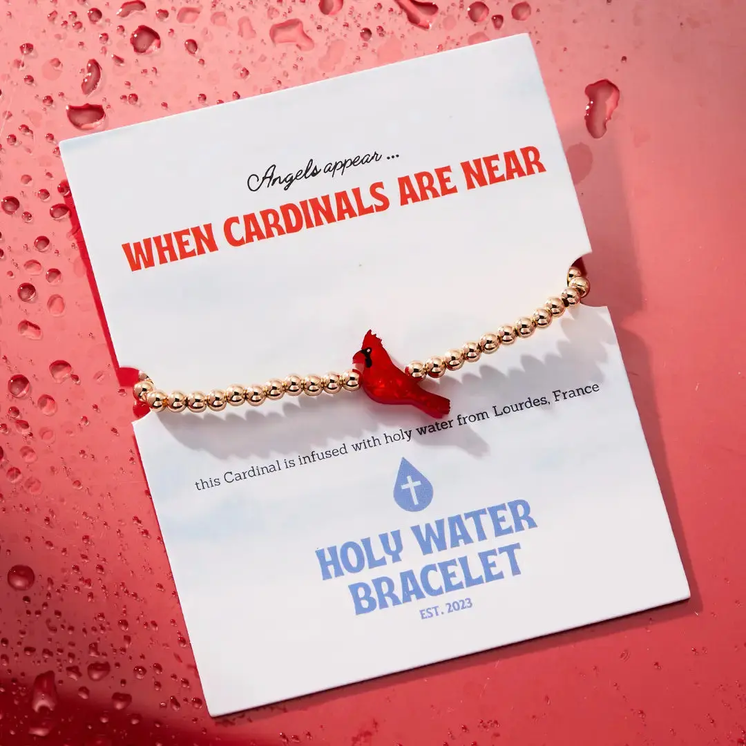Holy Water Red Cardinal Bracelet | Gold 1