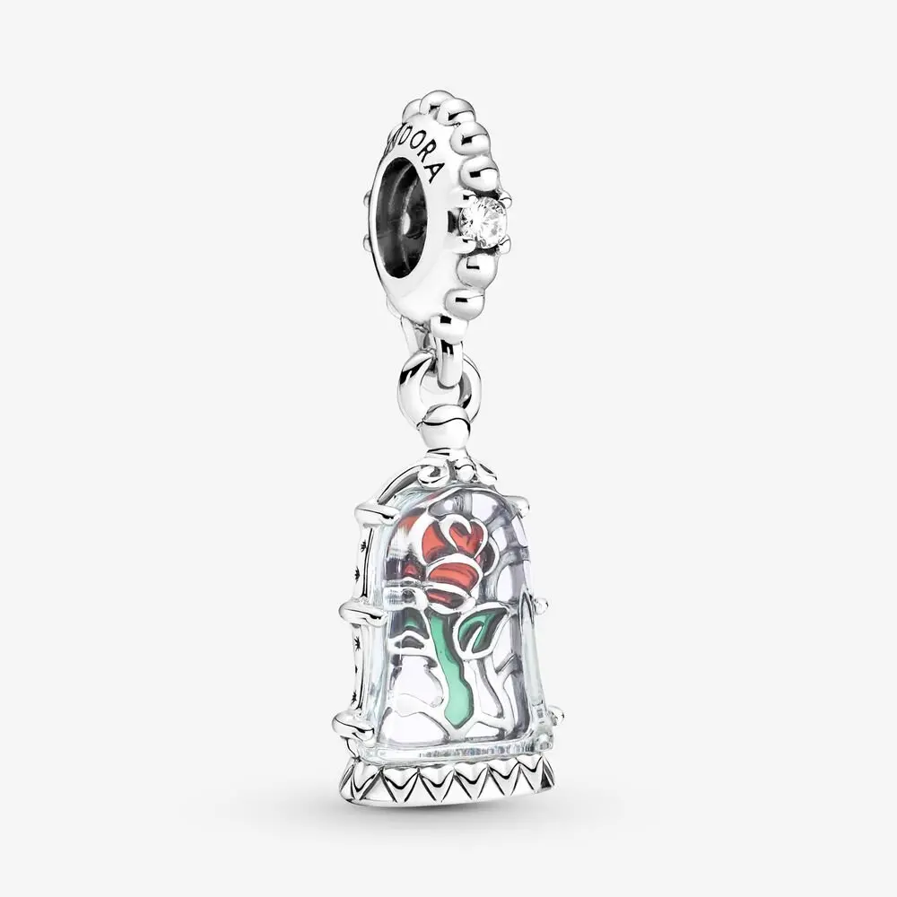 Disney Beauty And The Beast Enchanted Rose Dangle Charm 1