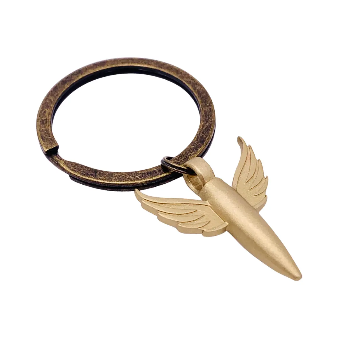 Brass .308 Angel Wings Keychain 1