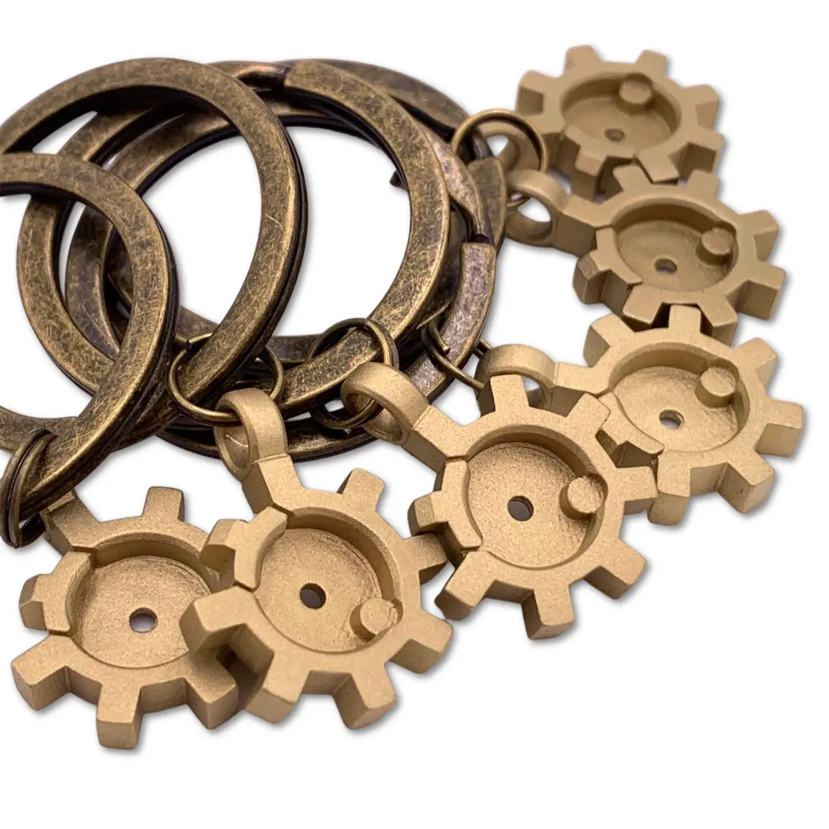 Brass Ar Bolt Head  Keychain 1