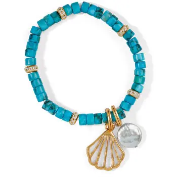 Calypso Shell Heishi Stretch Bracelet 1