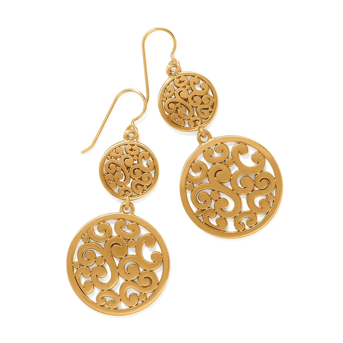 Contempo Medallion Duo French Wire Earrings 1