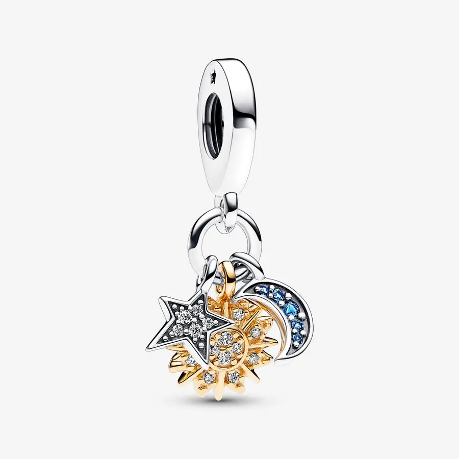 Two-Tone Celestial Triple Dangle Charm 1