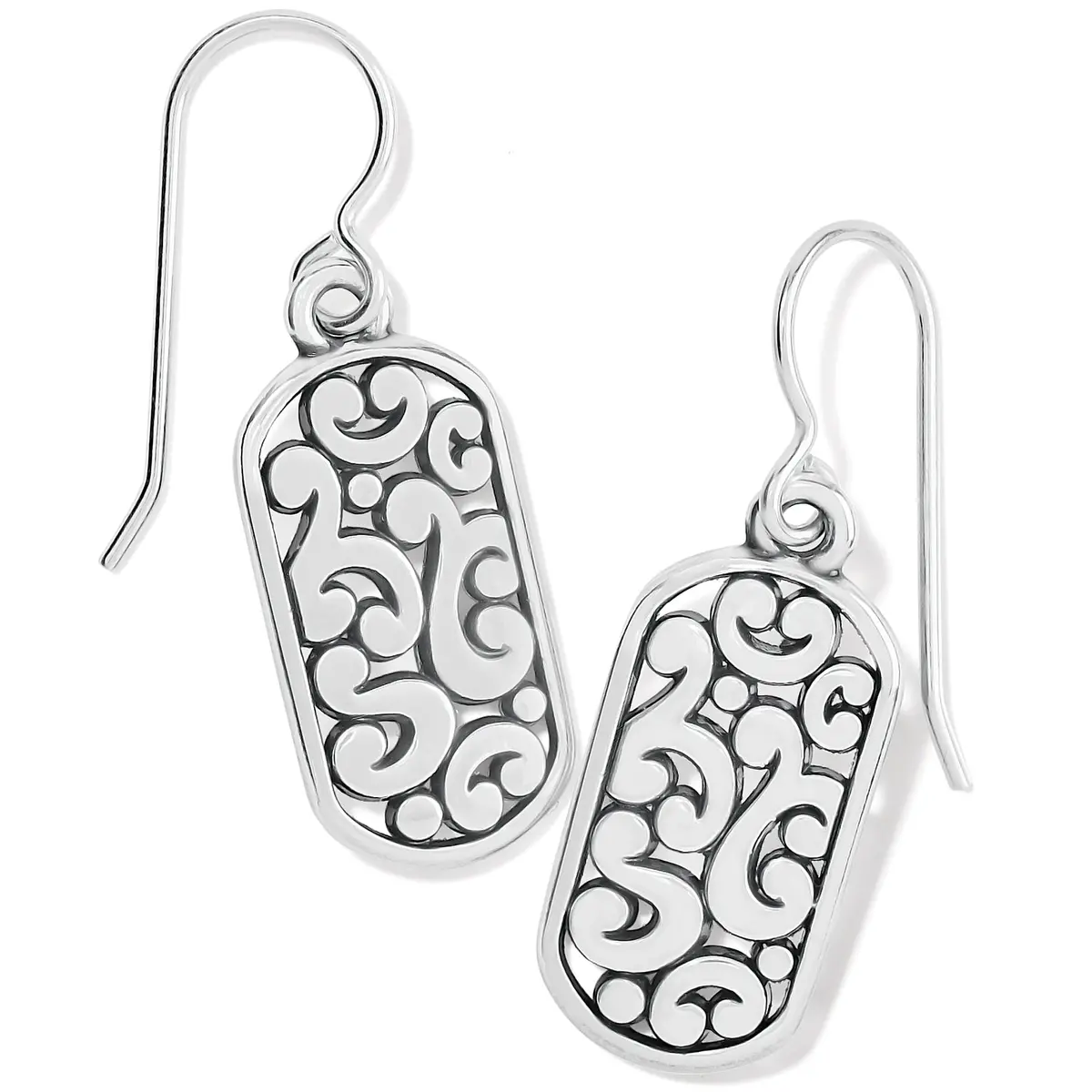 Contempo Token Tag French Wire Earrings 1