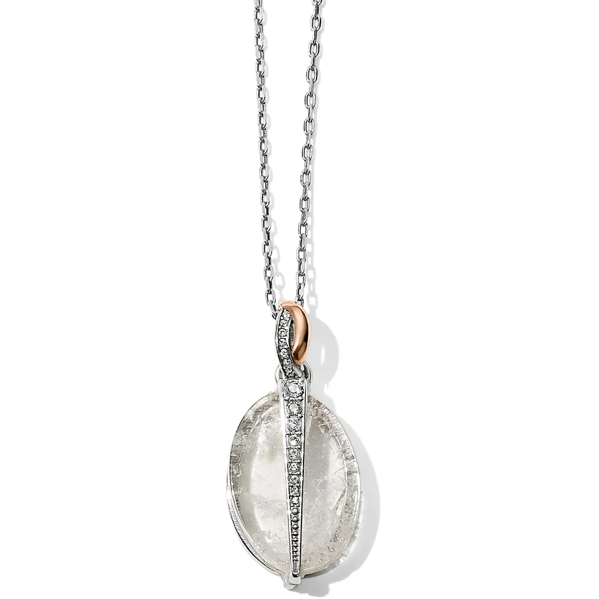 Neptune's Rings Oval Crystal Reversible Short Necklace 1