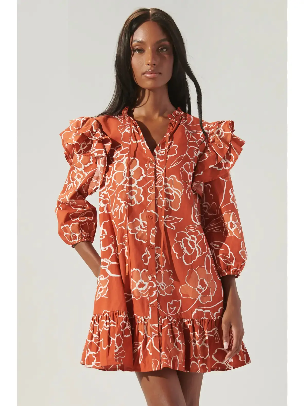 Sammy Marmalade Ruffle Drop Waist Dress 1