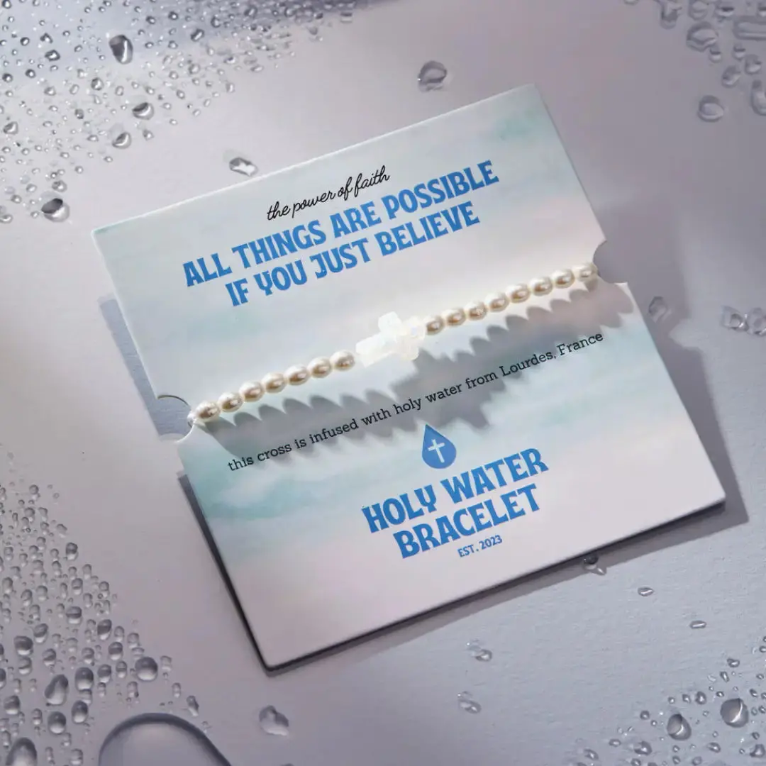 Holy Water Stretch Bracelet | Crystal Pearl 1