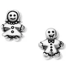 Mr & Mrs Gingerbread Mini Post Earrings 1