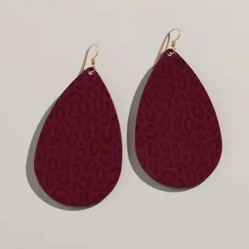 Teardrops | Burgundy Posh Leopard 1