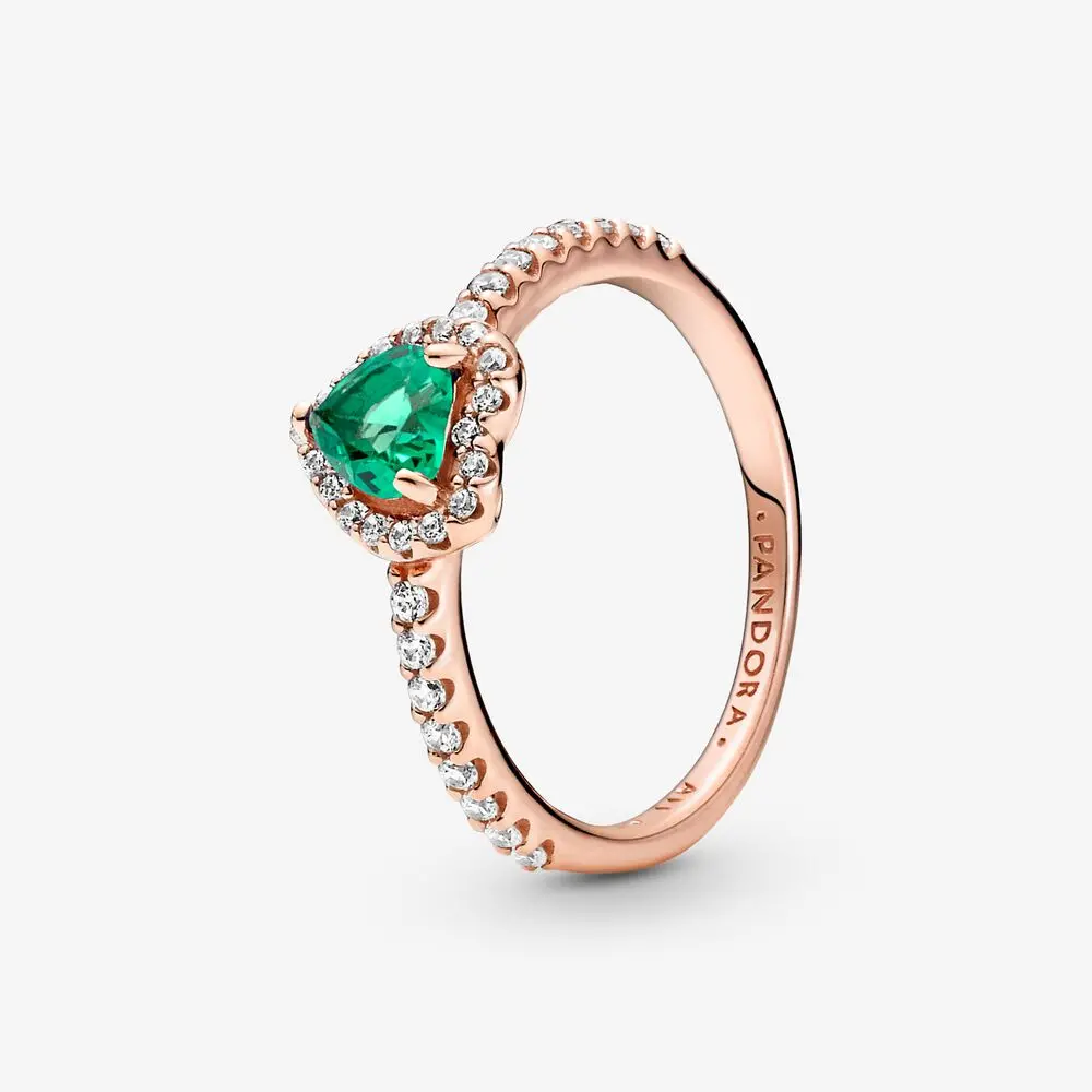 Sparkling Elevated Heart Ring 1