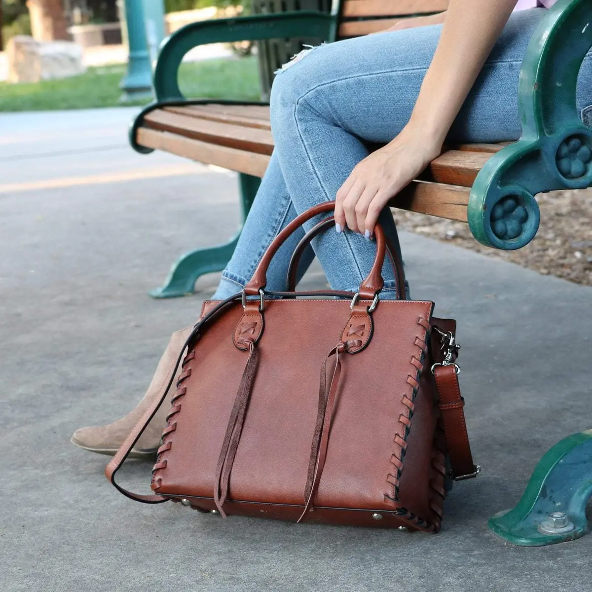 Emma Laced Concealed-Carry Satchel 1