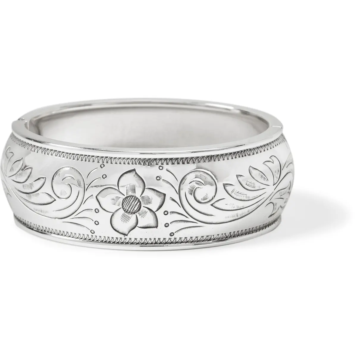 Essex Etched Hinged Bangle 1