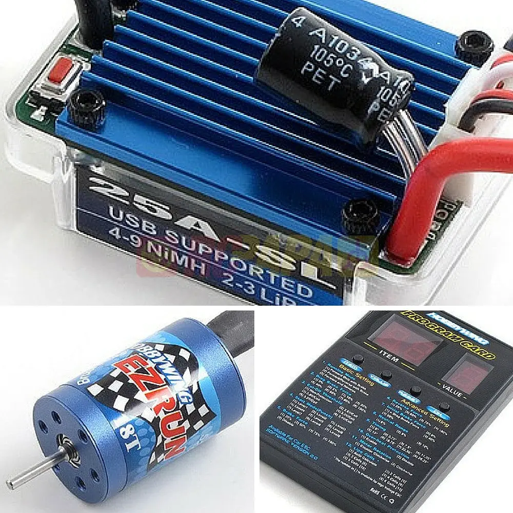 Hobbywing Ezrun 25A 2030 Brushless Combo For 1/16 1/18 Rc 1