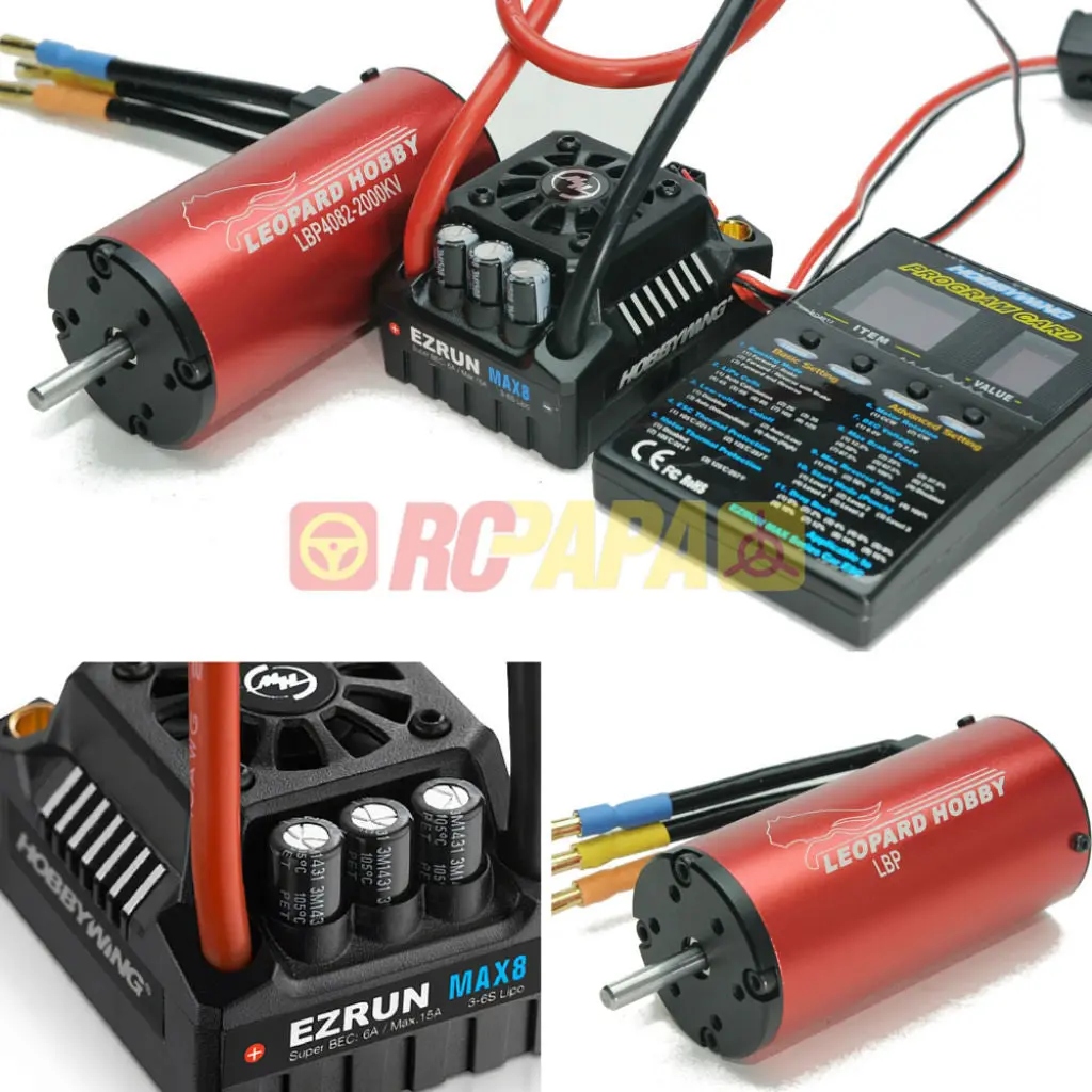 Hobbywing Ezrun Max8 150A Leopard 4074 Brushless Combo For 1/8 Rc 1