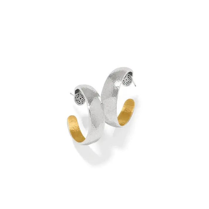 Ferrara Entrata Moon Small Hoop Earrings 1