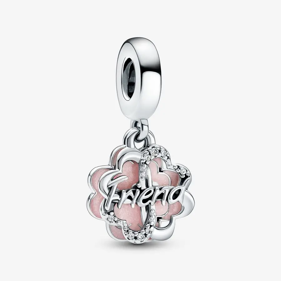 Four-Leaf Clover Friendship Double Dangle Charm 1