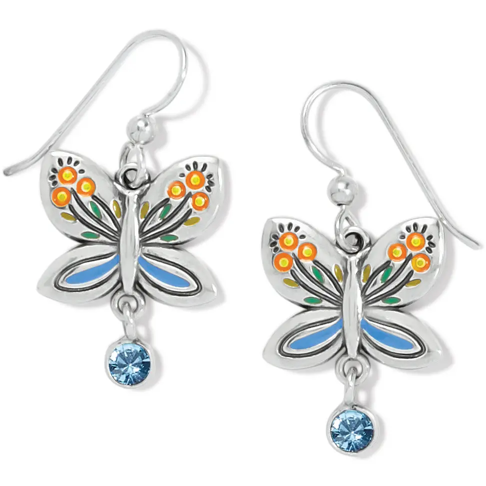 Garden Wings French Wire Earrings 1