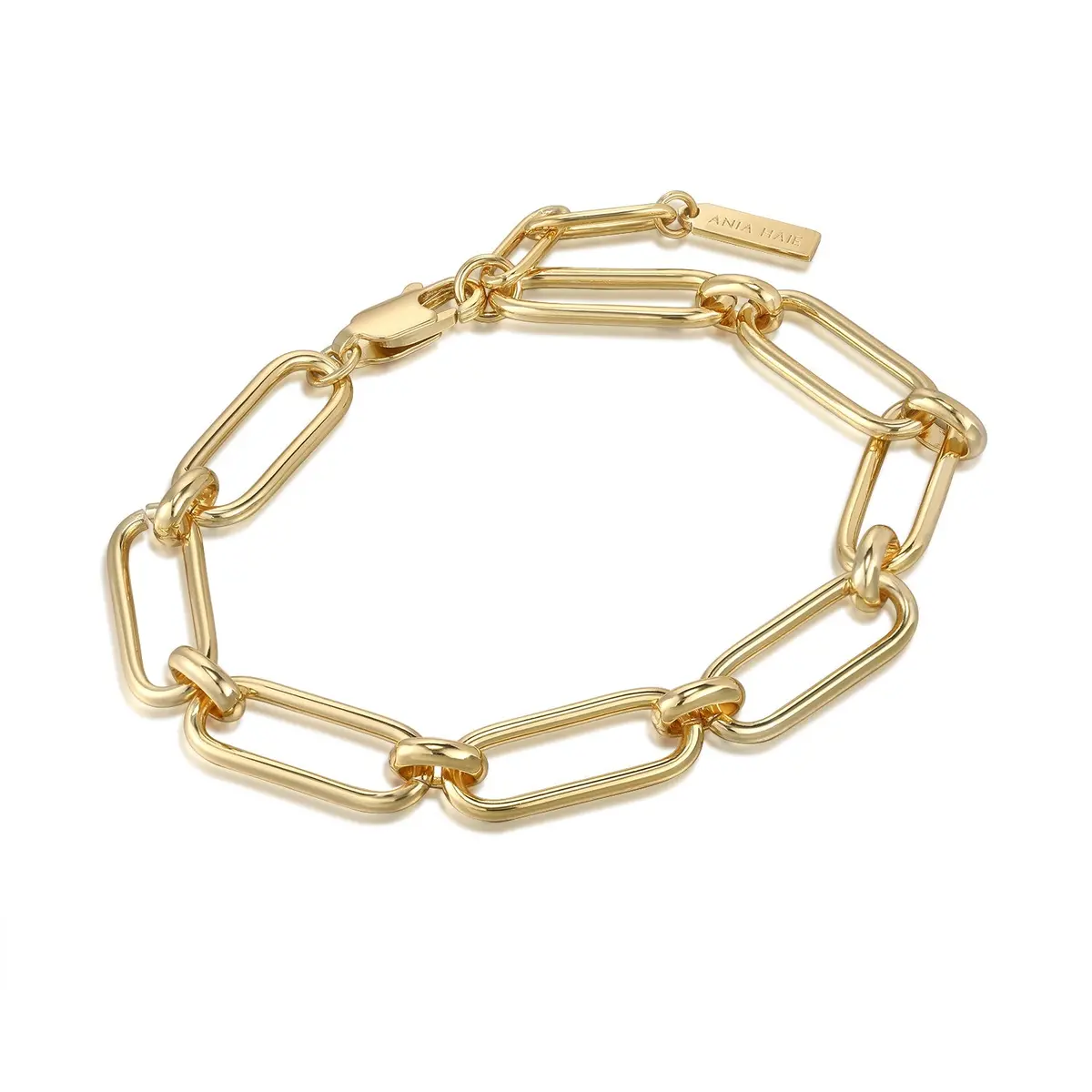 Gold Cable Connect Chunky Chain Bracelet 1