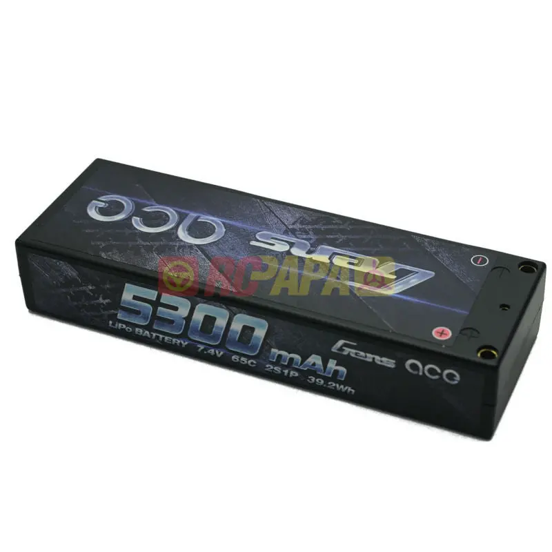 Gens Ace 5300Mah 7.4V 65C 2S1p Hard Case Lipo Battery 1