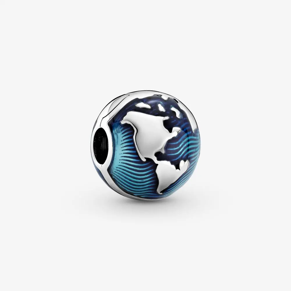 Blue Globe Clip Charm 1