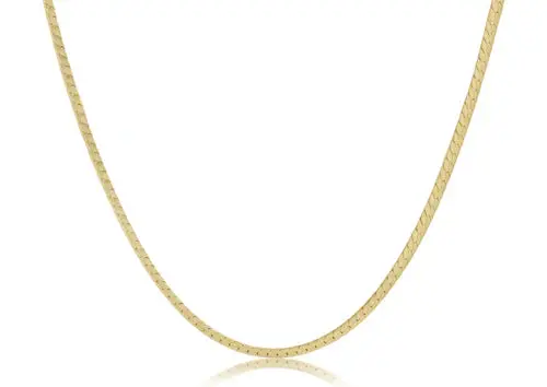 Choker Herringbone Chain - Gold 1