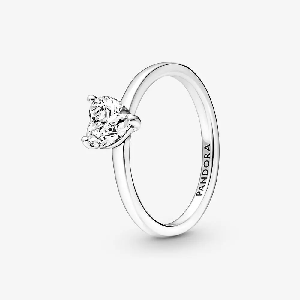 Sparkling Heart Solitaire Ring 1