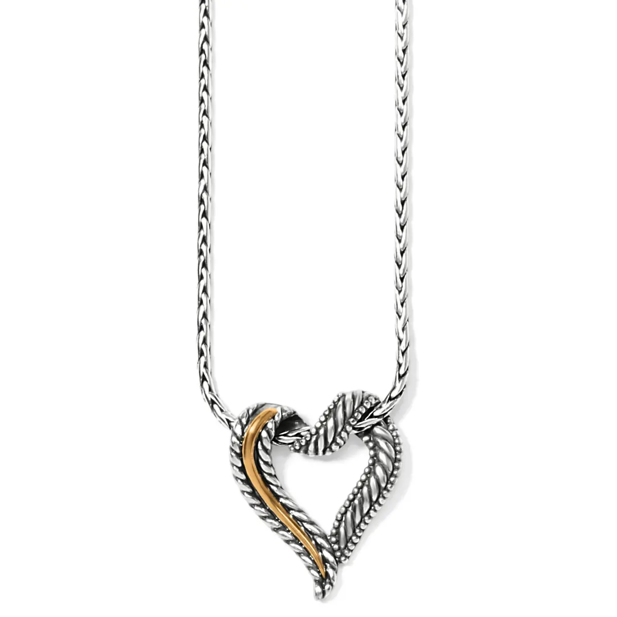 Callie 2-Tone Heart Necklace 1