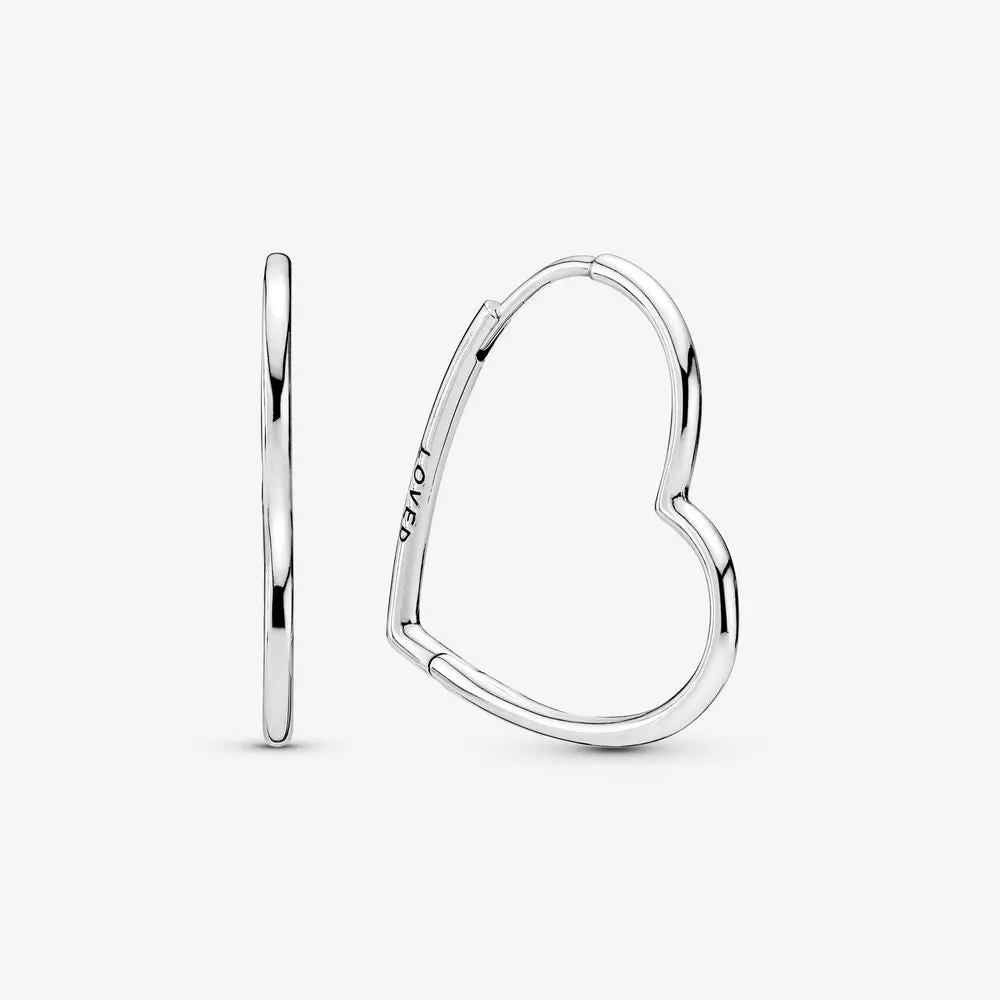 Asymmetrical Heart Hoop Earrings 1
