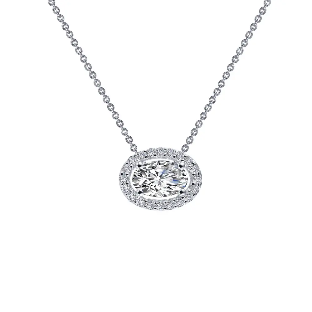 Lafonn Oval Halo Necklace 1