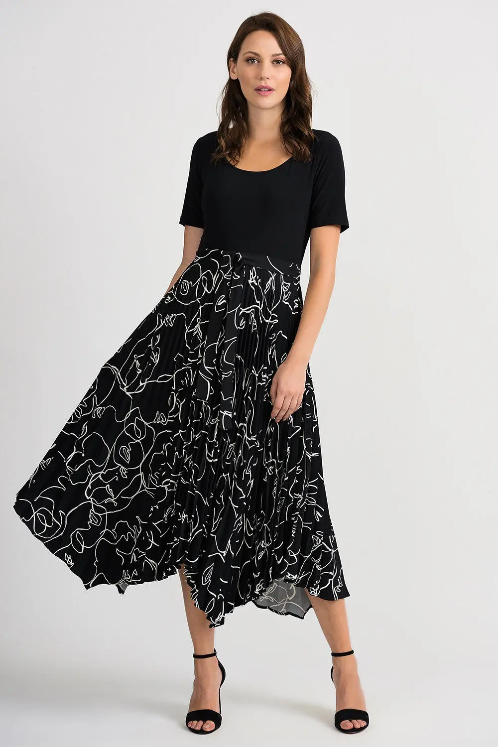 Joseph Ribkoff Accordion Pleat Dress 1