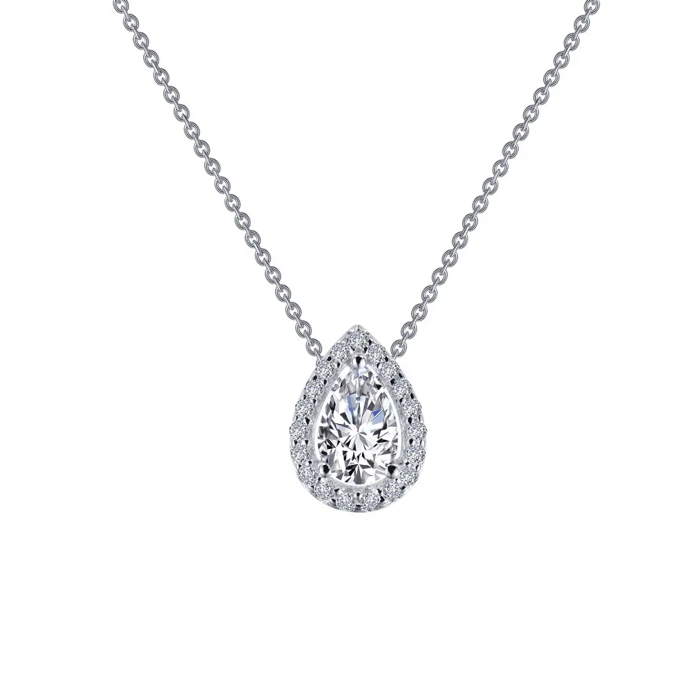 Lafonn Pear Shaped Halo Necklace 1