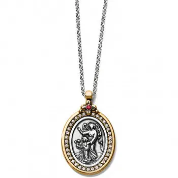 Guardian Angel Two-Tone Pendant Necklace 1