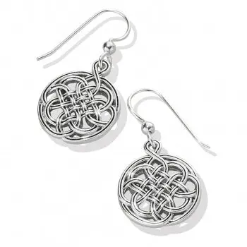 Interlok Medallion French Wire Earrings 1