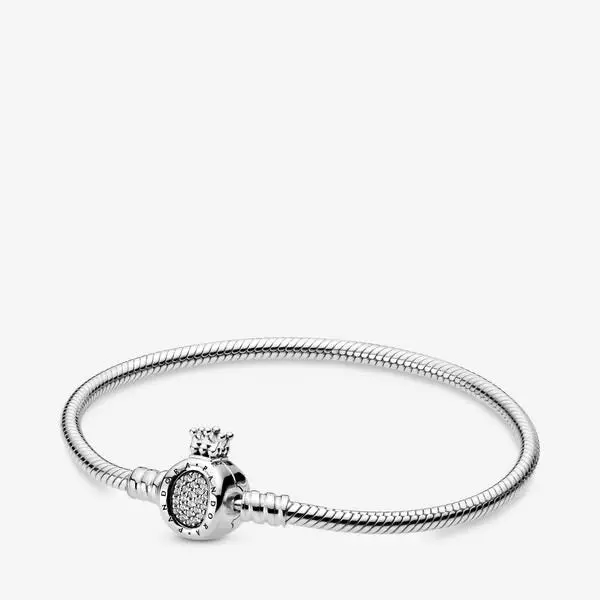 Sterling Silver With Crown O Clasp Bracelet 1