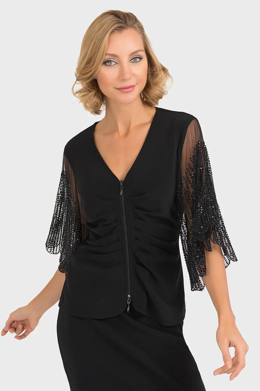 Joseph Ribkoff Zipper Blouse 1