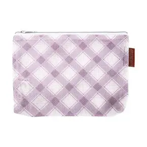 Lilac Plaid Mini Project Bag 1