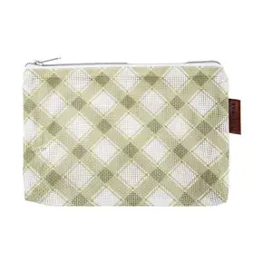 Olive Plaid Mini Project Bag 1