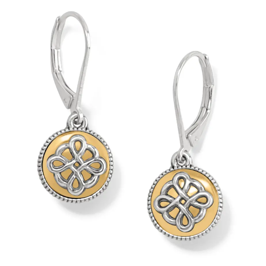 Interlok Noir Two Tone Leverback Earrings 1