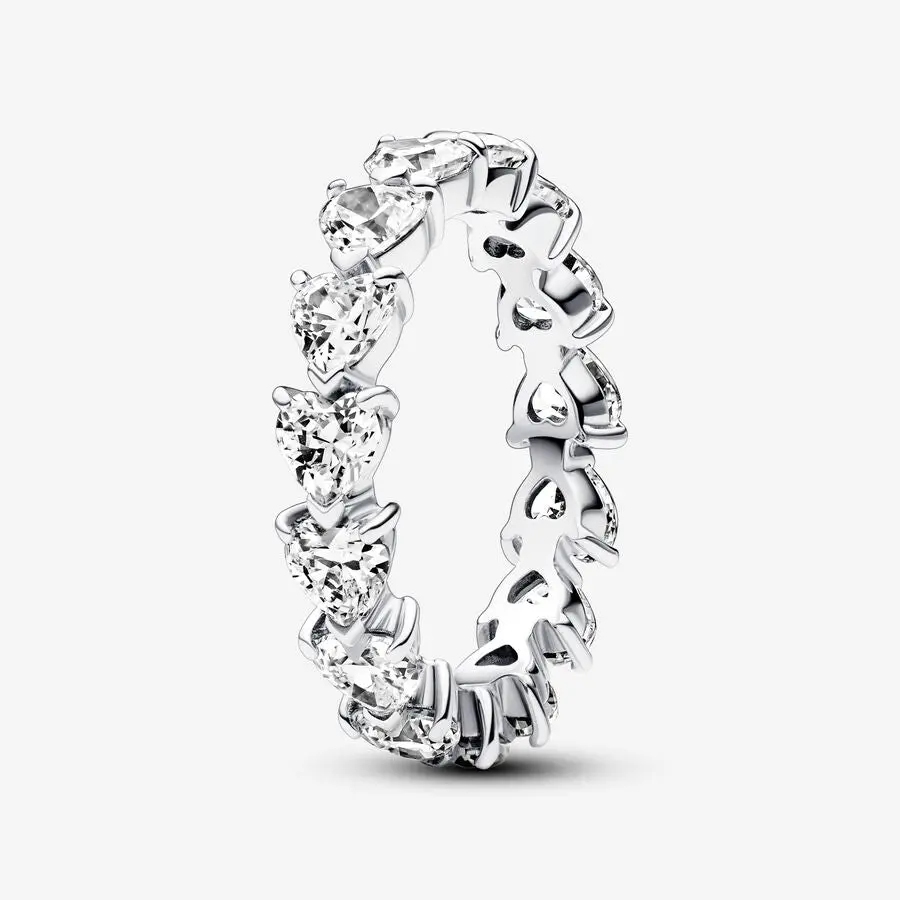 Row Of Hearts Eternity Ring 1