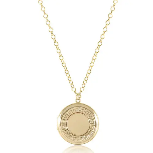 Cherish Medium Gold Locket- 16" Necklace Gold 1