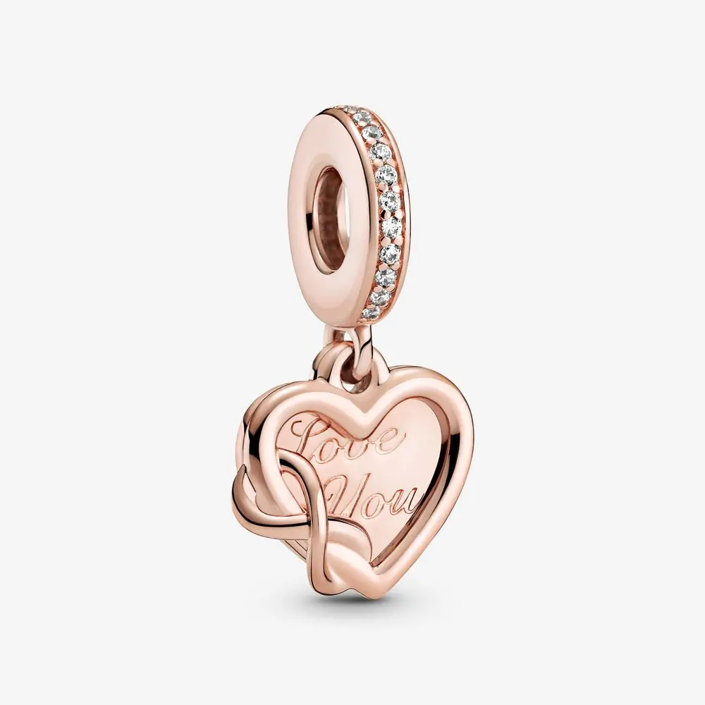 Love You Infinity Heart Dangle Charm 1