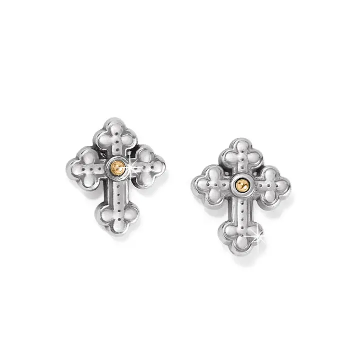 Luna Cross Mini Post Earrings 1