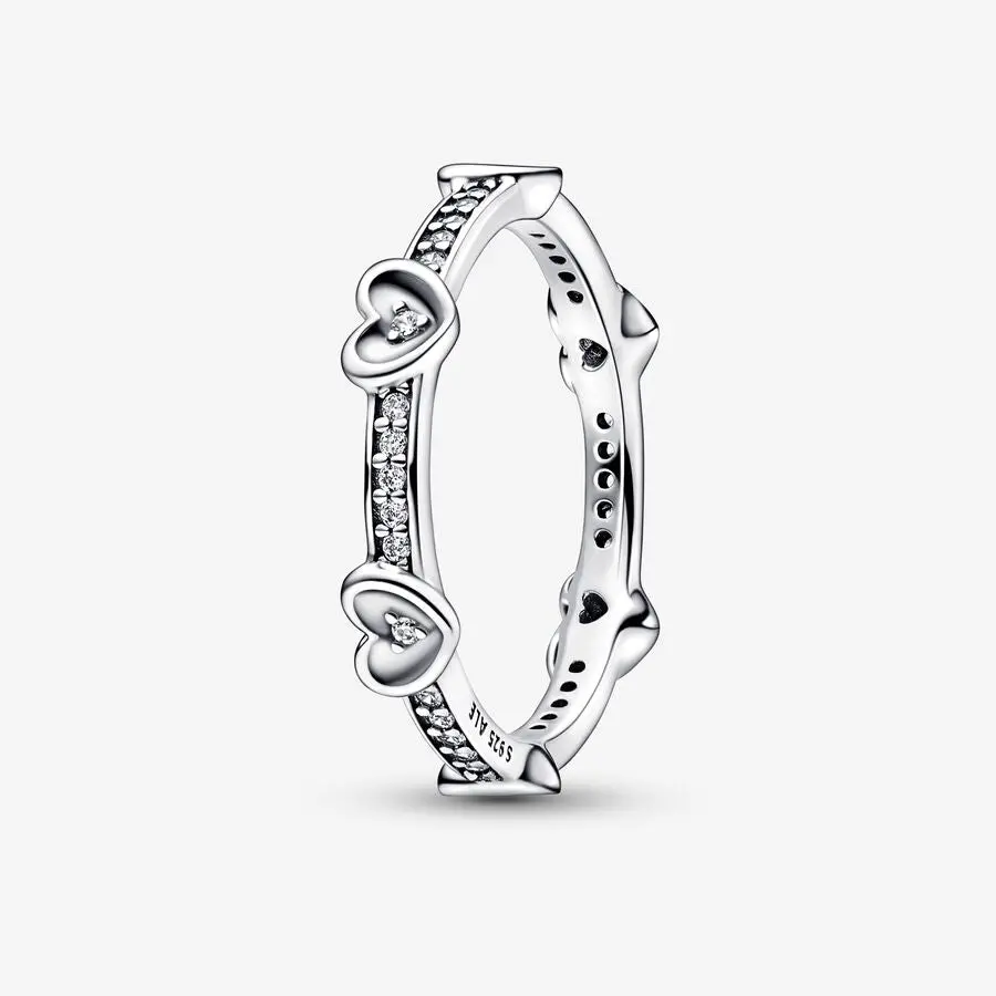 Radiant Sparkling Hearts Ring 1