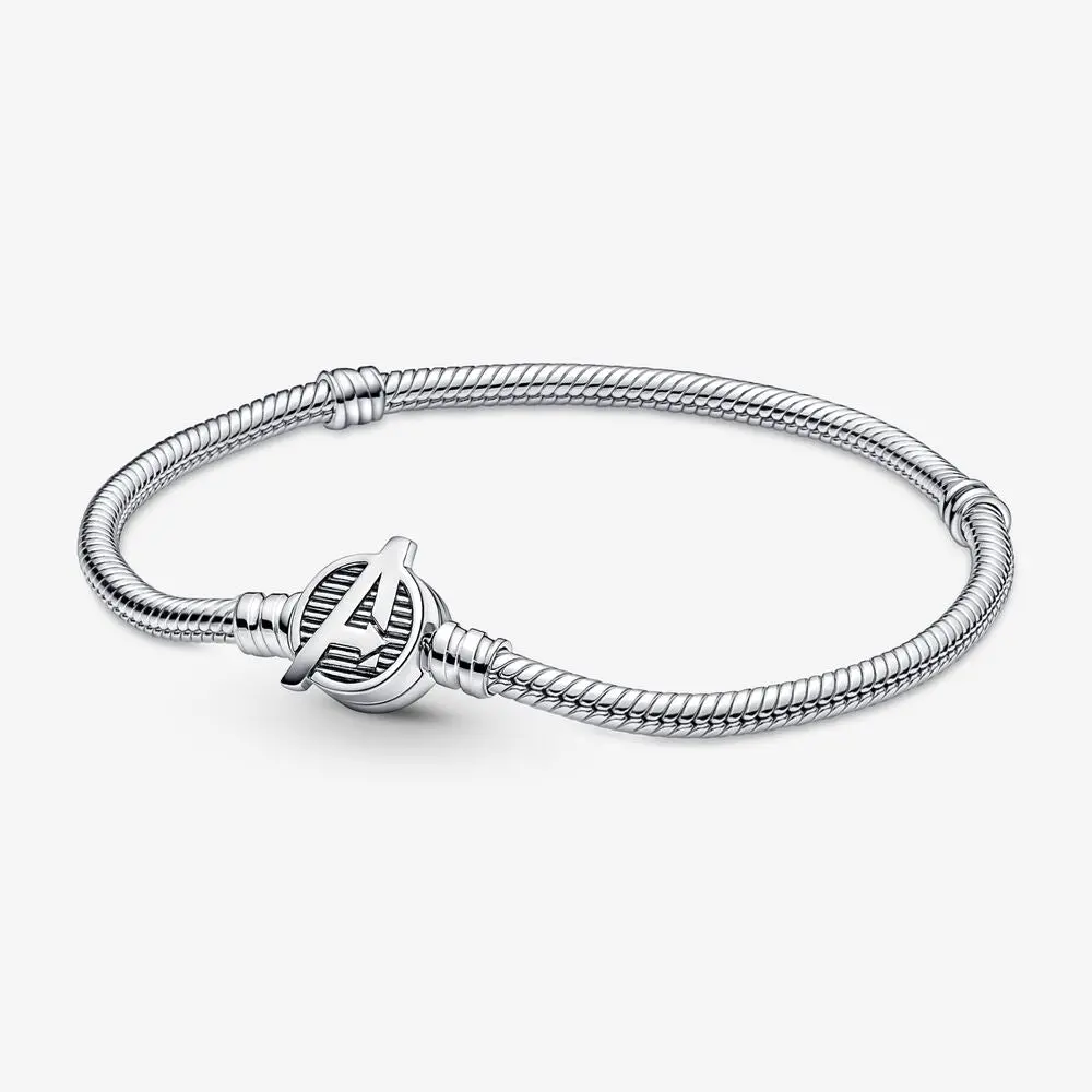 Pandora Moments Marvel The Avengers Logo Clasp Snake Chain Bracelet 1