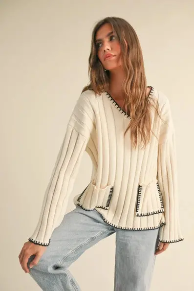 Olivia Stitch Detail Sweater 1