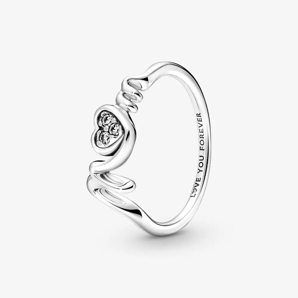 Mom Pavé Heart Ring 1